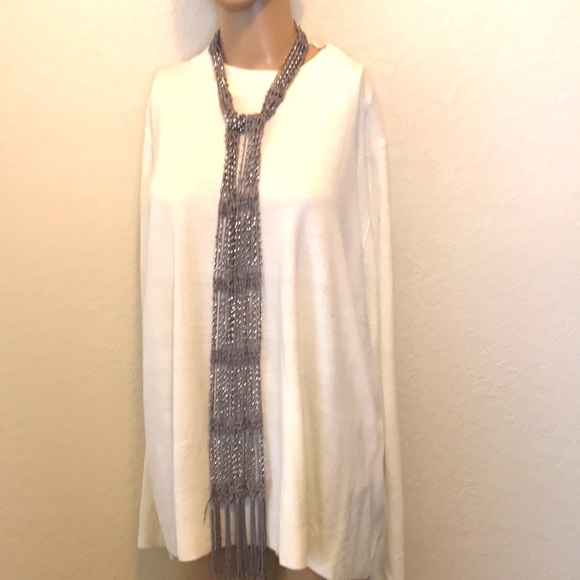 Set of 2 Hand Crocheted Beaded Scarves - Picture 3 of 4